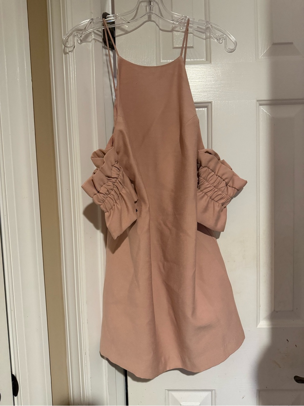 C/MEO Collective Blush Pink Ruffle-Sleeve Dress